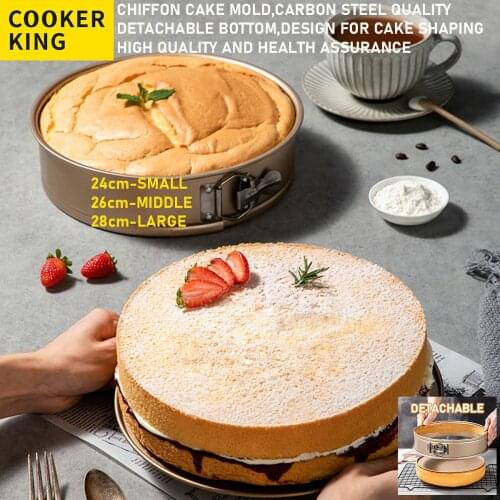 COOKER KING Springform Pan with Removable Bottom Leakproof Cheesecake Pan Intsun NonStick Round Cake Pans Set Bakeware 24/26/28
