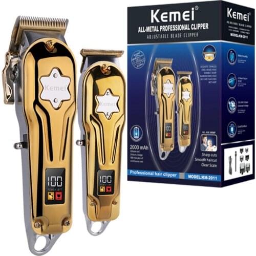 Professional metal housing adjustable hair clipper for men hairdressing comb kits electric hair trimmer hair cutting machine