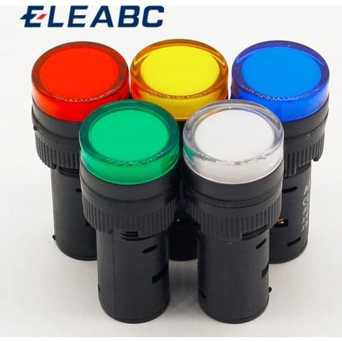 1pcs 16mm signal led Indicator light blue green red,white yellow pilot lamp 12V 24V 220V