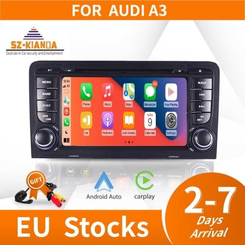 In Stock Android 10.0 CAR DVD GPS For Audi A3 8P 2003-2012 S3 2006-2012 RS3 Sportback 2011 Car multimedia player stereo radio
