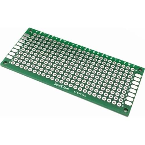 High Quality 5pcs 3x7 cm FR4 Prototype PCB Board Double Side Printed Circuit DIY Universal Fiberglass Protoboard