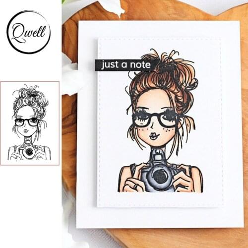 QWELL Girl Clear Stamps for Scrapbooking and Card Making Paper Craft Transparent Silicone 2019 New
