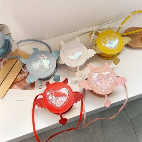 1pc New Quicksand Cat Shoulder Bag for Girls Fashion Princess Child Backpack PU Mini Coin Handbags Childrens Flower Crossbody