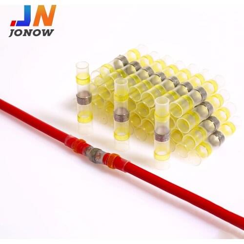 10/30/50 PCS Waterproof Electrical Wire Connectors Heat Shrink Butt Terminal Connector Solder Sleeve Wire Soldered Terminals