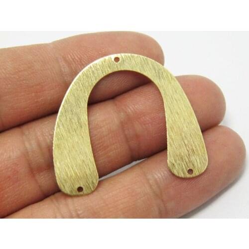 Brass U shaped charms 30x24.8mm Raw brass earrings pendant connectors -20pcs R709