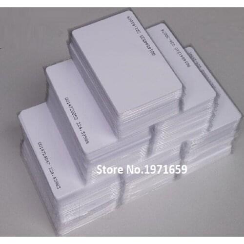 200pcs/lot 125Khz White TK/EM4100 RFID Tags ID thin Cards for Door Control Entry Access Control System