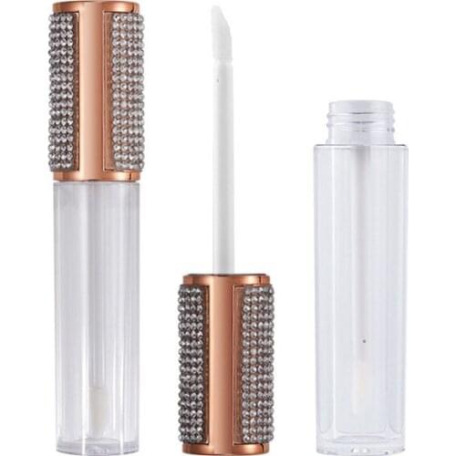 30pcs 5ml Diamond Lip Gloss Tubes with Wand,Empty Lipgloss Containers, Lip Balm Bottles LG011