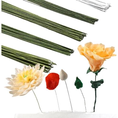 40pcs Sugar Cake Sugar Flowers Modelling Wire Clay Doll Sugar Flower Fondant Wire Gumpaste Tool Dia 06/0.8/1/1.2/1.4/1.6/1.8mm