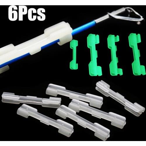 6Pcs/Set Night Fishing Rod Tip Light Holder Clip Used On Fishing Rod Feeder For Chemical Fluorescent Light Fishing Glow Stick