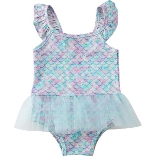 AA Baby Girls Bikini Beach Summer Ruffle One Piece Swimsuit Swimwear Bathing Suit Toddler Kids Monokini