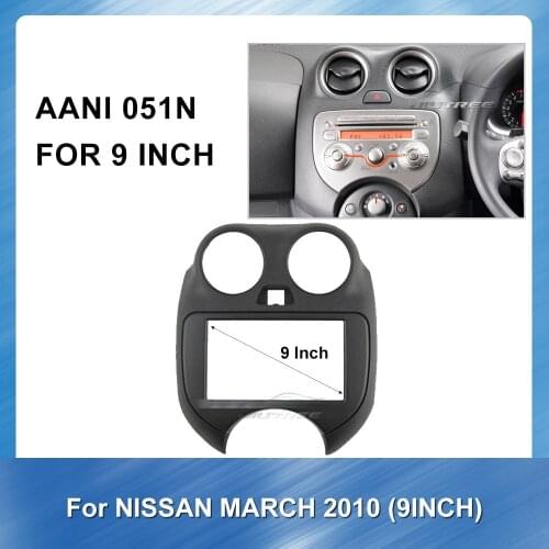 Car radio Fascia Frame Panel for NISSAN MARCH 2010 Special Dash Trim Kit Frame PanelDash Installation Mount Kit ABS Plastic