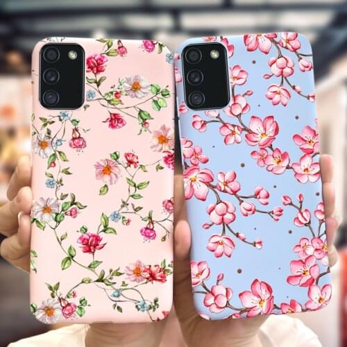 A02s Case For Samsung Galaxy A02S SM-A025F A 02S Flower Silicone Cover Soft-Touch Back Protector For Samsung A02 M02 M02S Bumper