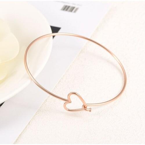 CMB0316 Wholesale or Retail Arrow heart Stainless Steel Cuff Bangle Multi-color Expandable Charm Bangle from direct factory