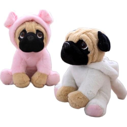 7 Colors The SharPei turned dog doll plush toy hat dog doll simulation belldog Pug Stuffed animals Toys For Children gift