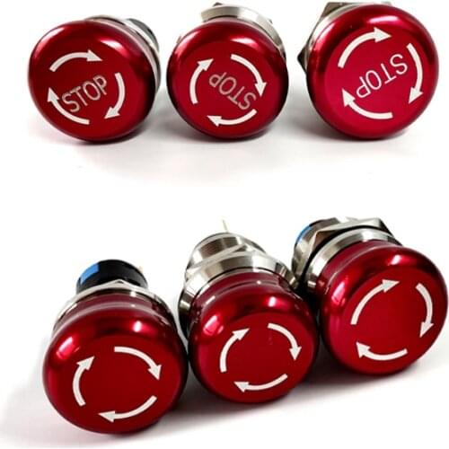 16mm 19mm 22mm stainless steel Emergency stop switch Push Button Switch latching 1NO1NC 2NO2NC Waterproof mushroom head button