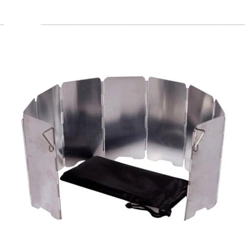 Outdoor Stove Cover Windshield 8/9/10 Plates Folding Wind Screen Cookout Picnic Cookware Windbreak Board Camping Equipment