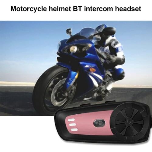 Motorcycle Helmet BT Headset Intercom with FM Radio Waterproof Helmet Intercom Motorcycle Communication System for Motorbike