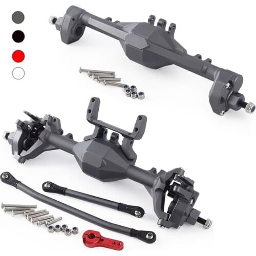 New Aluminum CNC Integrated Front Rear Portal Axle Assembly for 1/10 RC Crawler Car Axial SCX10 II 90046 RGT 86100 Redcat GEN8