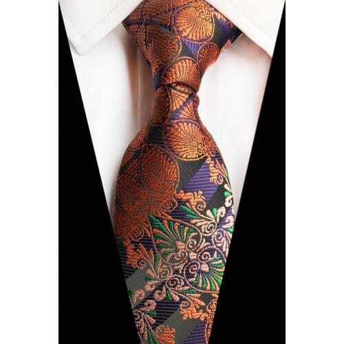 New Designer 8cm Men Woven Necktie Unique Floral Ties to Match Wedding Suits