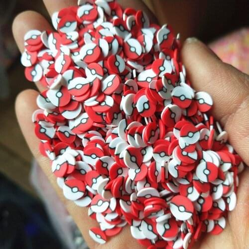 20g/lot 5mm Small Red And White Ball Polymer Clay for DIY Crafts Tiny Cute plastic klei Mud Particles