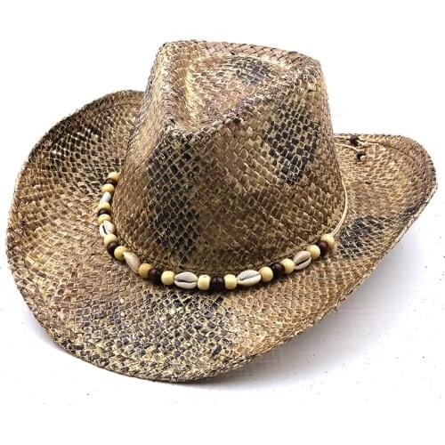 Simple Women Straw Hollow Western Cowboy Hat Elegant Lady Tassel Sombrero Hombre Hat Fascinator Sunbonnet Cowgirl Sun Hat
