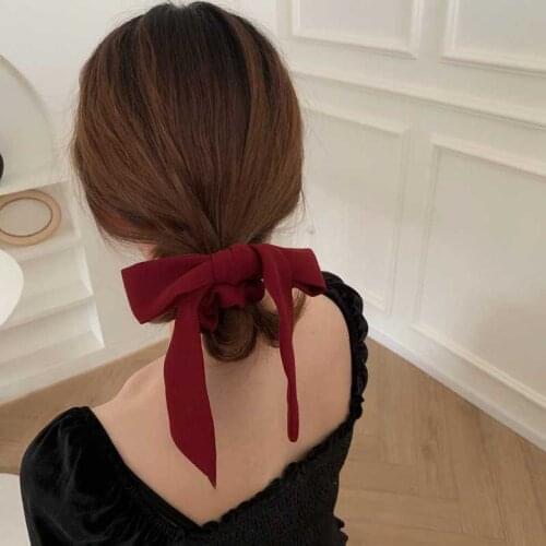 2021 Spring Summer Hair Ties Rope Women Romantic Luxury Hair Rope Bow Knot Scrunchies Ponytail Holder Vintage Hair Accessories
