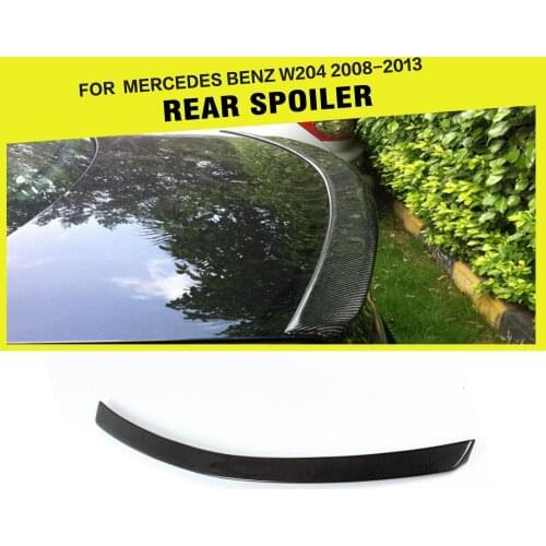 Carbon Fiber Rear Wing Lip Spoiler for Mercedes-Benz C-Calss W204 C300 C350 C230 C250 C63 AMG Sedan 2007 - 2014