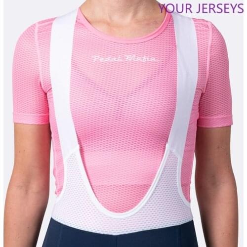 Super Light 2020 Summer Women Mesh Cobweb Breathable Bike Cycling Base Layer Pink Bicycle Short Sleeve Shirt Sport Underwear FXR