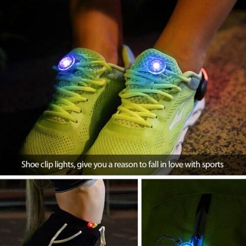 Luminous Evening Running Safety Bicycle Shoe Clips LED Luminous Shoe Clip Outdoor Cycling Sports Safety Warning Light Equipment
