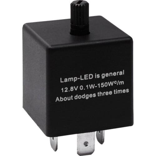 3-Pin Universal Adjustable LED Turn Signal Light Blinker Flasher Relay Motorcycle Ignition Unit For 12V Car And Motorcycle