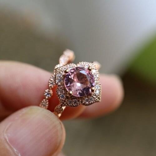 1pair Fashon Vintage twisted rings for women CZ stone crystal Finger ring Female girl for engament party gift