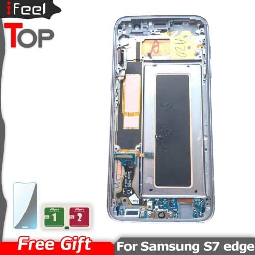For SAMSUNG Galaxy S7 edge LCD Touch Screen Digitizer Assembly with frame S7 edge g935 g935f g935fd Display Replacement