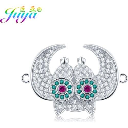 Handmade Animal Jewelry Components Gold/Rose Gold Colorful Owl Charm Connectors For Women Kids Needlework Jewelry Making