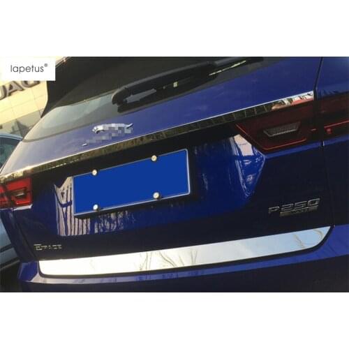 Lapetus Accessories For Jaguar E-pace E pace 2017 - 2020 Rear Trunk Cover Tailgate Trim Door Handle Molding Boot Garnish Bezel