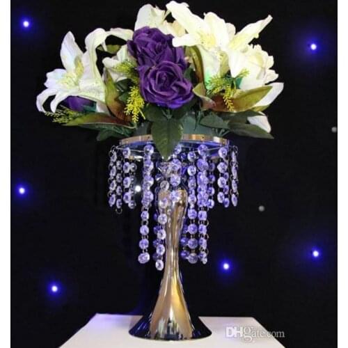 Wedding Table Centerpieces Metal Flower Vase Cystal Display Rack for DIY Wreath display cake stand flower Road Lead