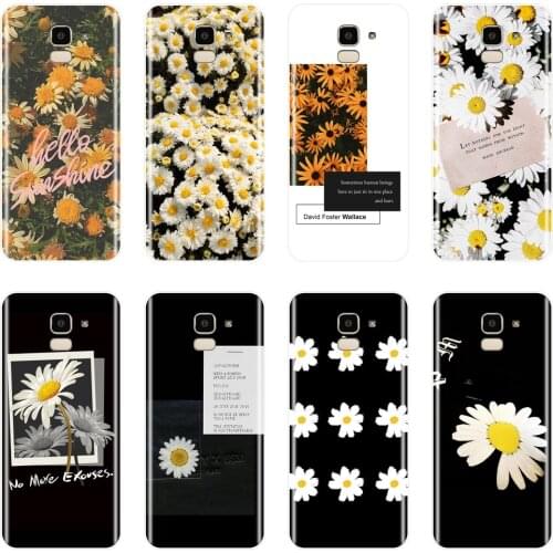 Phone Case For Samsung Galaxy J2 J5 J7 Prime J4 J6 J8 Plus 2018 J3 J5 J7 2015 2016 2017 Silicone Daisy Flower Floral Back Cover