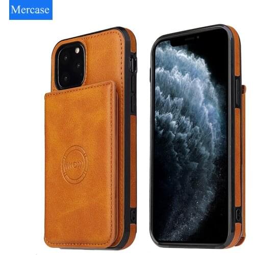 PU Leather Case For iPhone X 11 6s 7 8 Plus XS Multi Card Holder Phone Cover For iPhone XS XR 11 Pro Max Ultra Thin Phone Cases