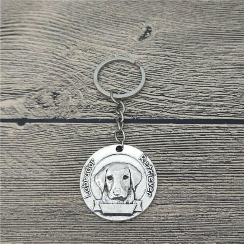 Elfin New Vintage Retro Labrador Retriever Keychain High Quality Labrador Retriever Pendant Keychain Women Dog Pendant Jewelry