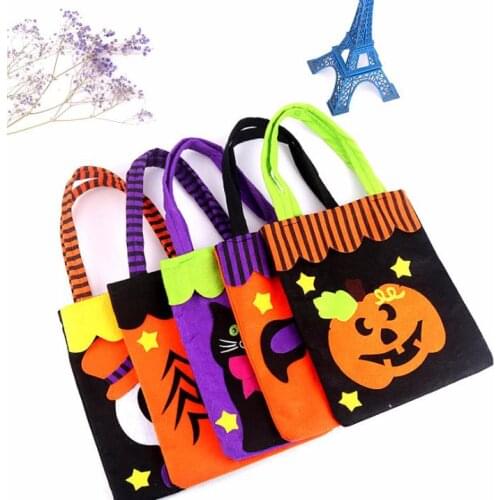 Halloween Sacks Pumpkin Bag Witches Candy Bags Treat or Trick 18*39cm Candy Gift storage Pouch Festival handbag Decor SN1363