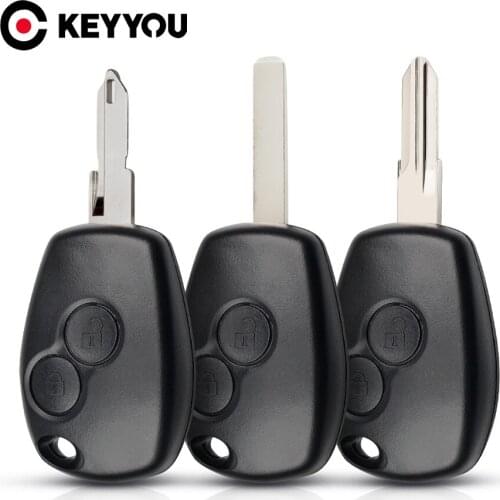 KEYYOU Car Key Shell For Renault Duster Clio DACIA 3 Twingo Logan Sandero Modus For Nissan Alarm Replacement 2 Buttons Key Shell