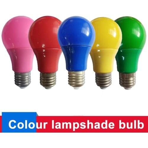 Colorful LED Bulb Lamp E27 Led Light 5W 7W 9W Red Blue Green Yellow Pink Lampada Ampoule Bombilla KTV Party Home Decor Lighting
