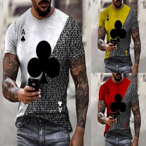 Mens Summer T shirt tops Loose round neck short-sleeved Tee Tops 3D Print Slim T-shirt Pullover Mens Tops Tshirt Plus Size