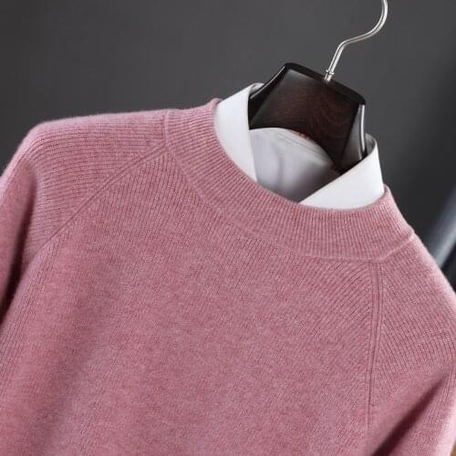 Man Sweaters 100% Pure Wool Knitting Jumpers Winter Oneck Thick Warm Pullovers New Arrival Standard Clothes