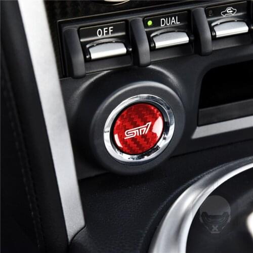 Carbon Fiber Car Engine Start/Stop Button Trim Cover Sticker Decoration Accessories for Subaru BRZ (2013-2019) 86 (2013-2019)