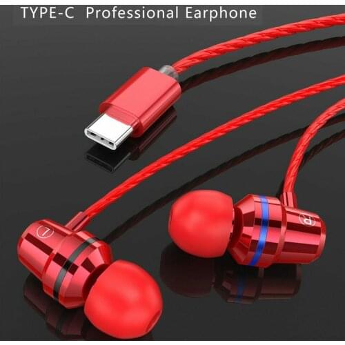 Type C Plug Ear Earphone Headset Earbuds For Huawei P20 Pro HTC Nexus