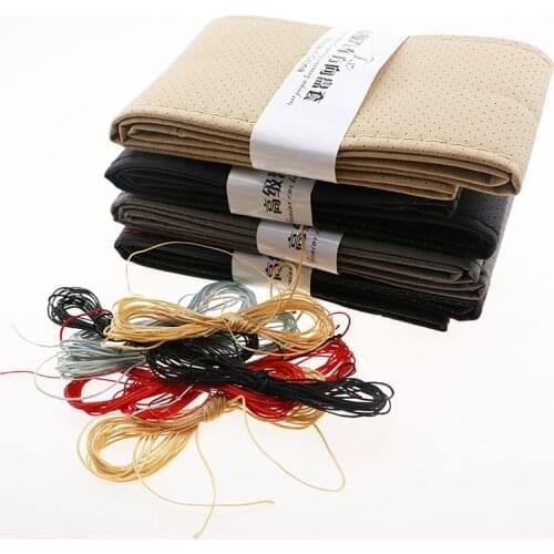 Non-slip breathable artificial leather 38cm car steering wheel cover for Nissan Mazda 2 3 5 6 CX5 CX7 CX9 Atenza Axela