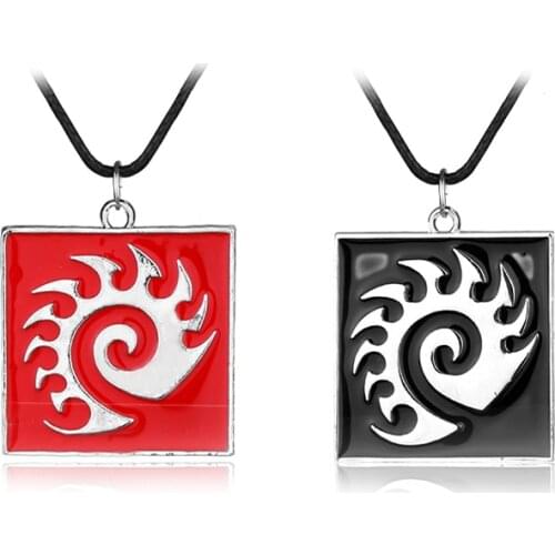 Anime Starcraft 2 Pendant Necklace Game Zerg Bloodthirsty Blood Nest Rope Chain Necklaces Men Jewelry Statement Necklace Gift
