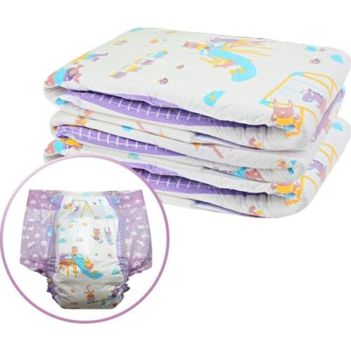 ABDL adult baby 3 diapers cute cartoon pattern ddlg diaper pocket disposable abdl pull-up pants 7 colors