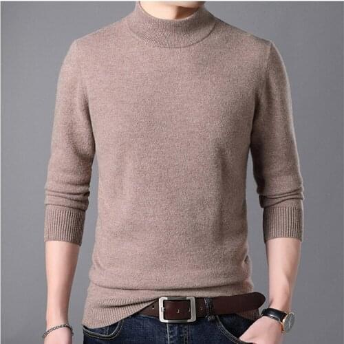 Half turtleneck Cashmere pullover men sweater clothes for 2020 autumn winter mens sweater