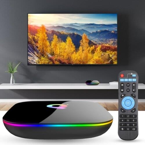 Q PLUS Smart TV Box Multifunctional HD-compatible TV Accessory 2GB+16GB WiFi 4K H6 Quad Core Set Top Box for Android 9.0
